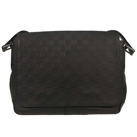 Louis Vuitton Black Damier Infini District MM Shoulder Bag N41284 SP4154 154156 - Picture 1 of 10